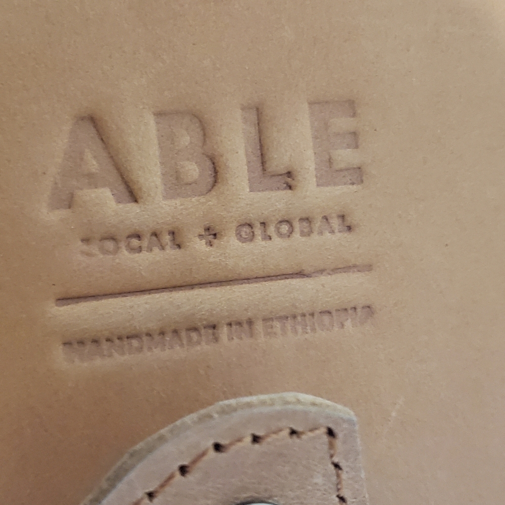 ABLE Marisol Crescent Shape Wallet Tan Leather - Picture 6 of 7